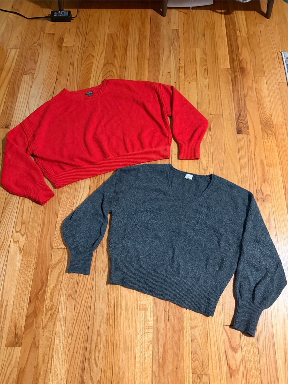 Target Women’s Crewneck Sweater - Red and Charcoal